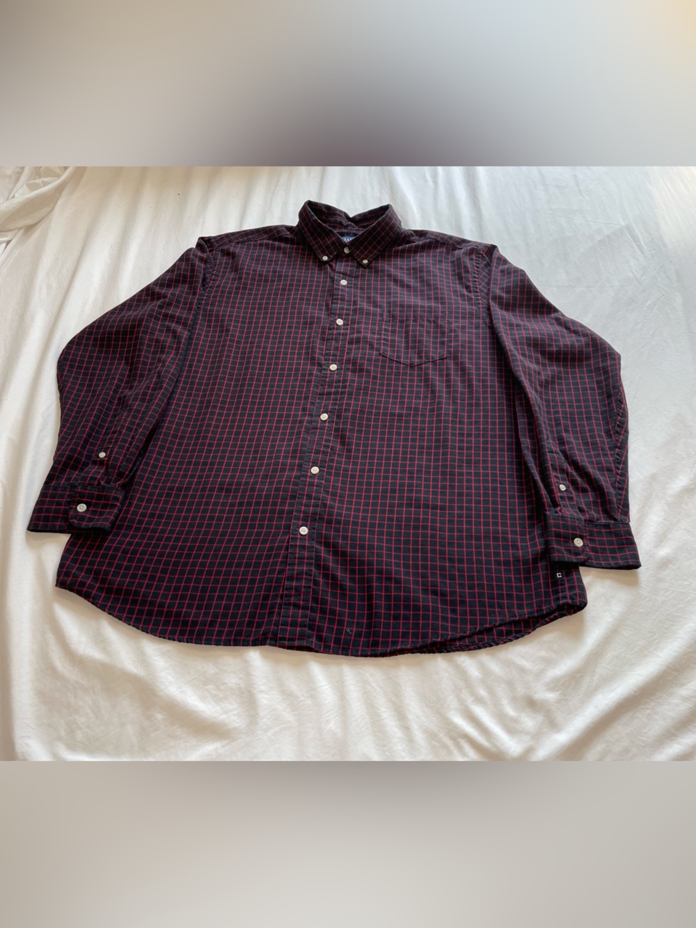 Ralph Lauren Chaps Men's Button-Down Shirt in Red and Black Check